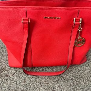 Bright Orange Michael Kors Large Bag